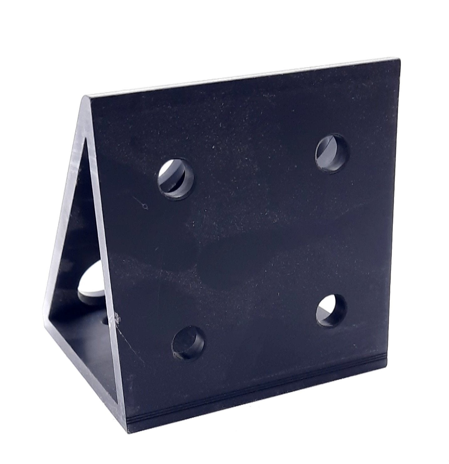 New Lot of 2 80/20 40-4338-Black Gusseted Inside Corner Bracket 40 Series 8 Hole