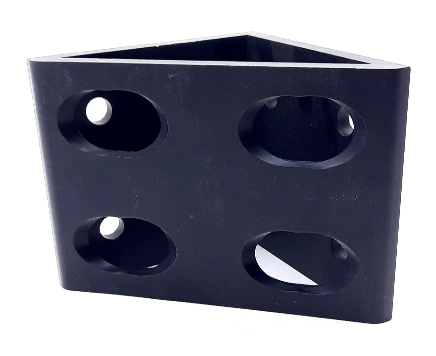 New Lot of 2 80/20 40-4338-Black Gusseted Inside Corner Bracket 40 Series 8 Hole