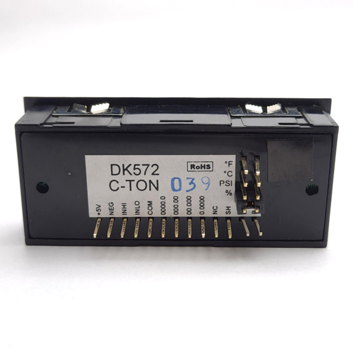 Used C-TON DK572 LCD Digital Panel Meter, Red Negative Backlight, 3-1/2 Digit, ±2VDC