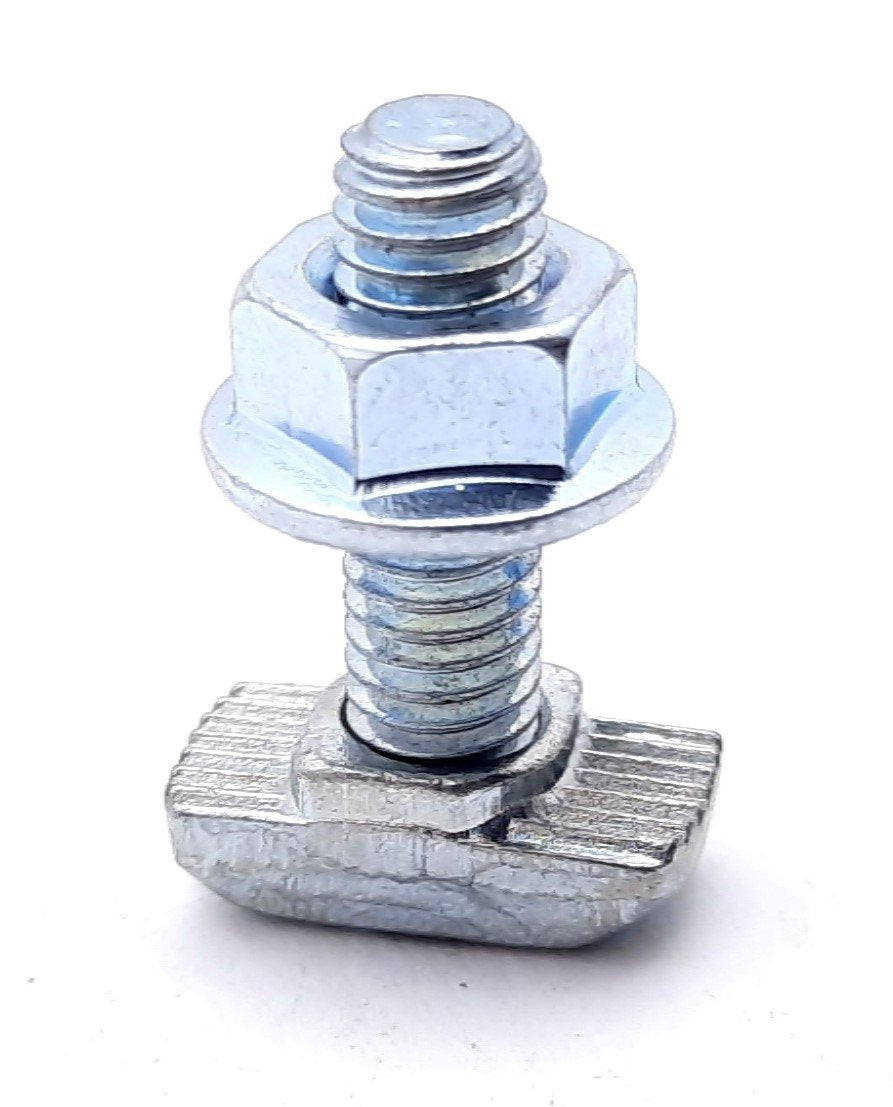 New – Open box Lot of 40 80/20 75-3633 Drop-In T-Slot Stud w/ Flanged Hex Nut 30Series M6 X 1.0