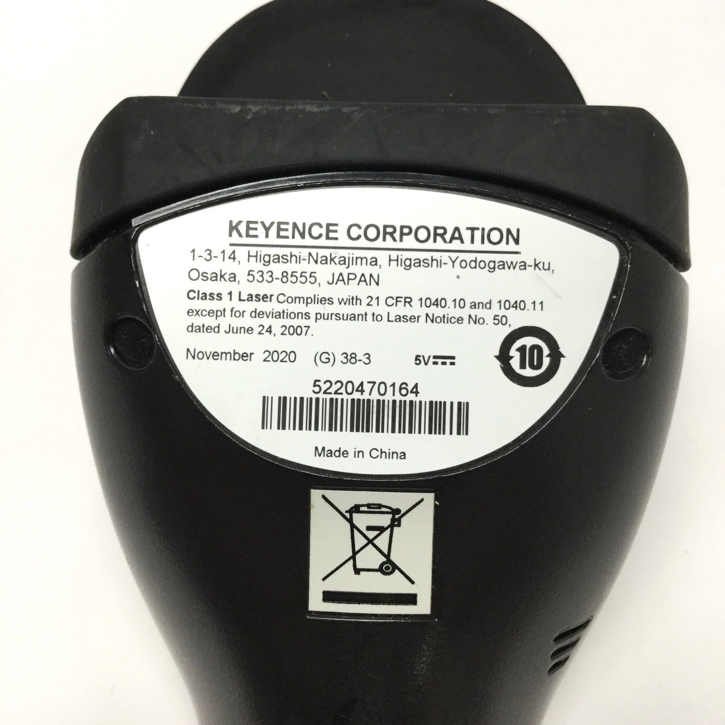 Used Keyence BL-N70UBE Lightweight Handheld Laser Barcode Reader Scanner, USB