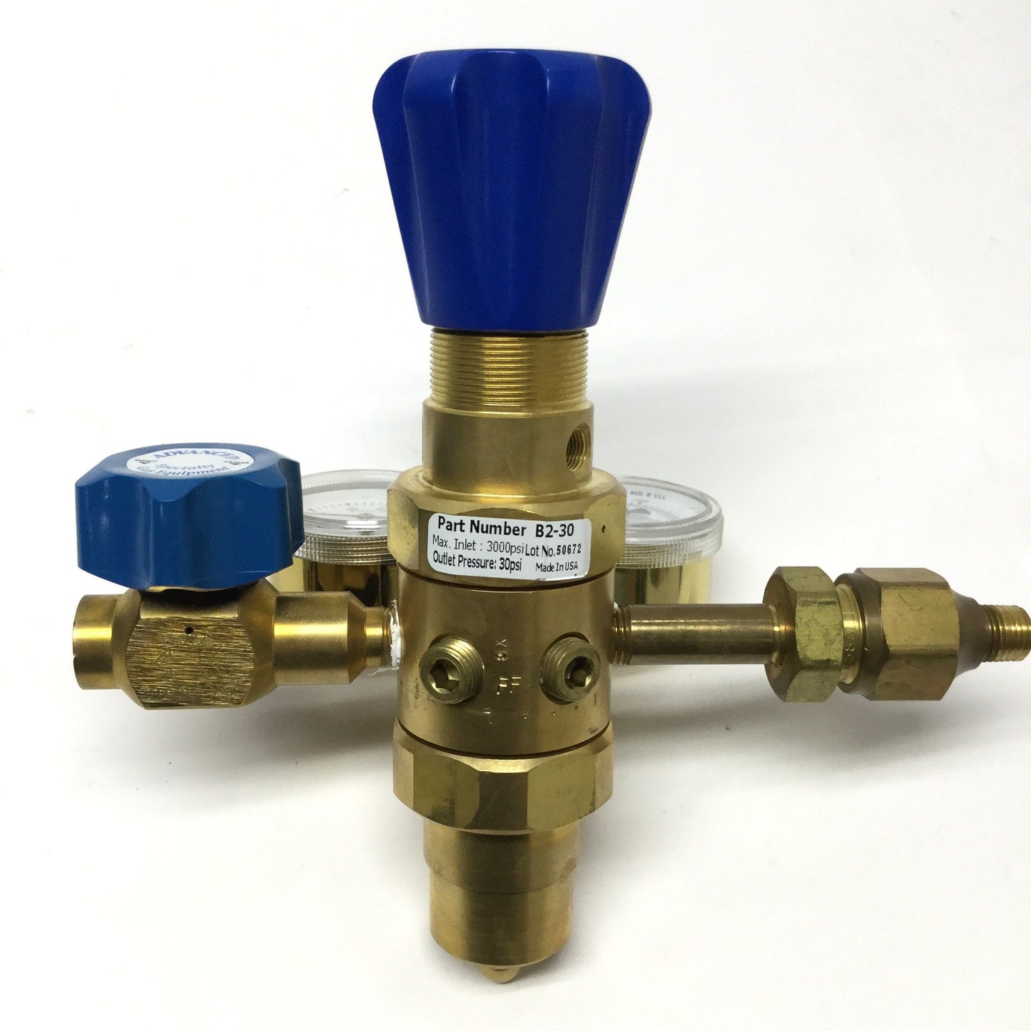 Used Advanced Specialty Gas Equipment APE-3-25-580 2-Stage Regulator, 3000psi / 30psi