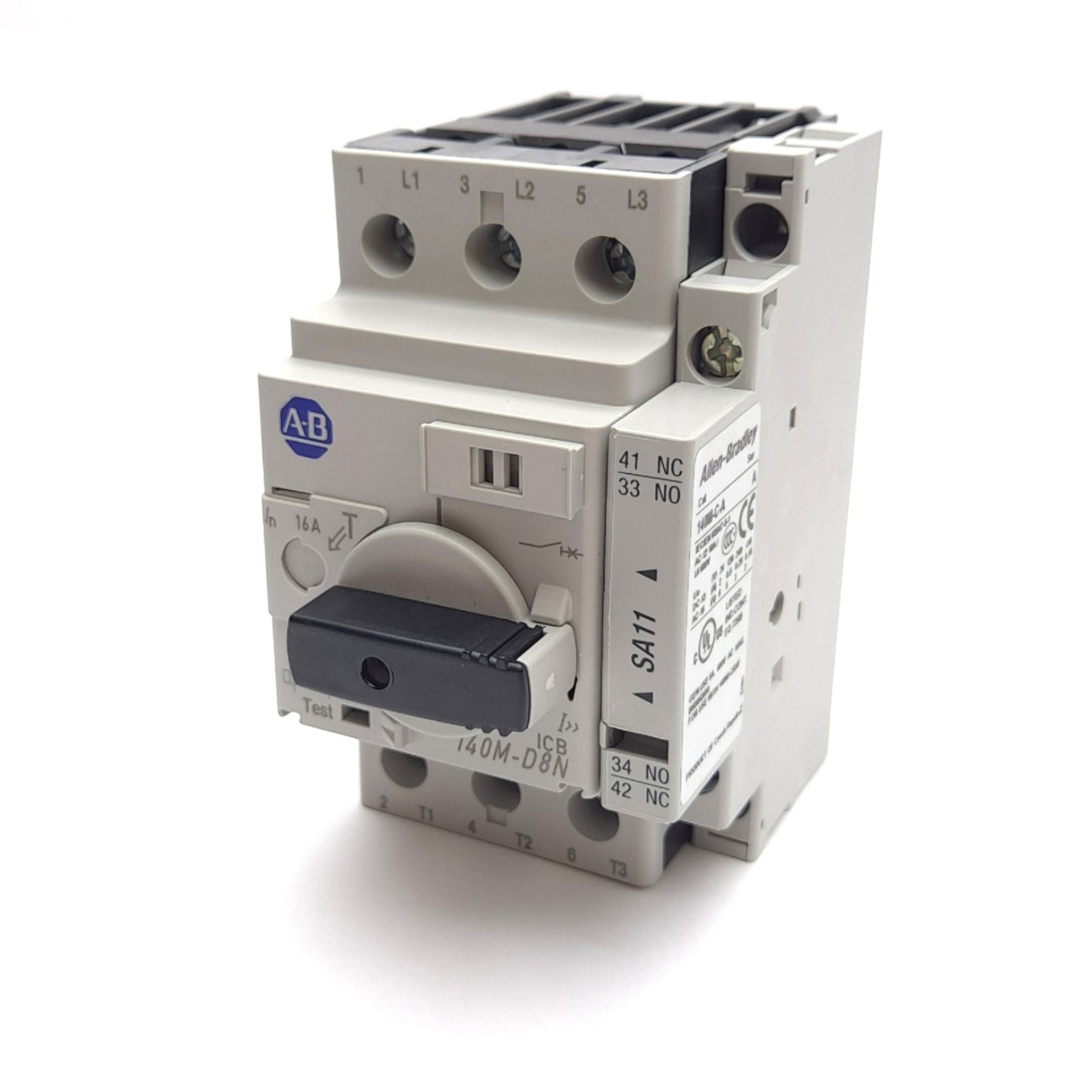 New Allen Bradley 140M-D8N-C16-KN-XC Motor Protection Circuit Breaker, 3-Pole, 16A