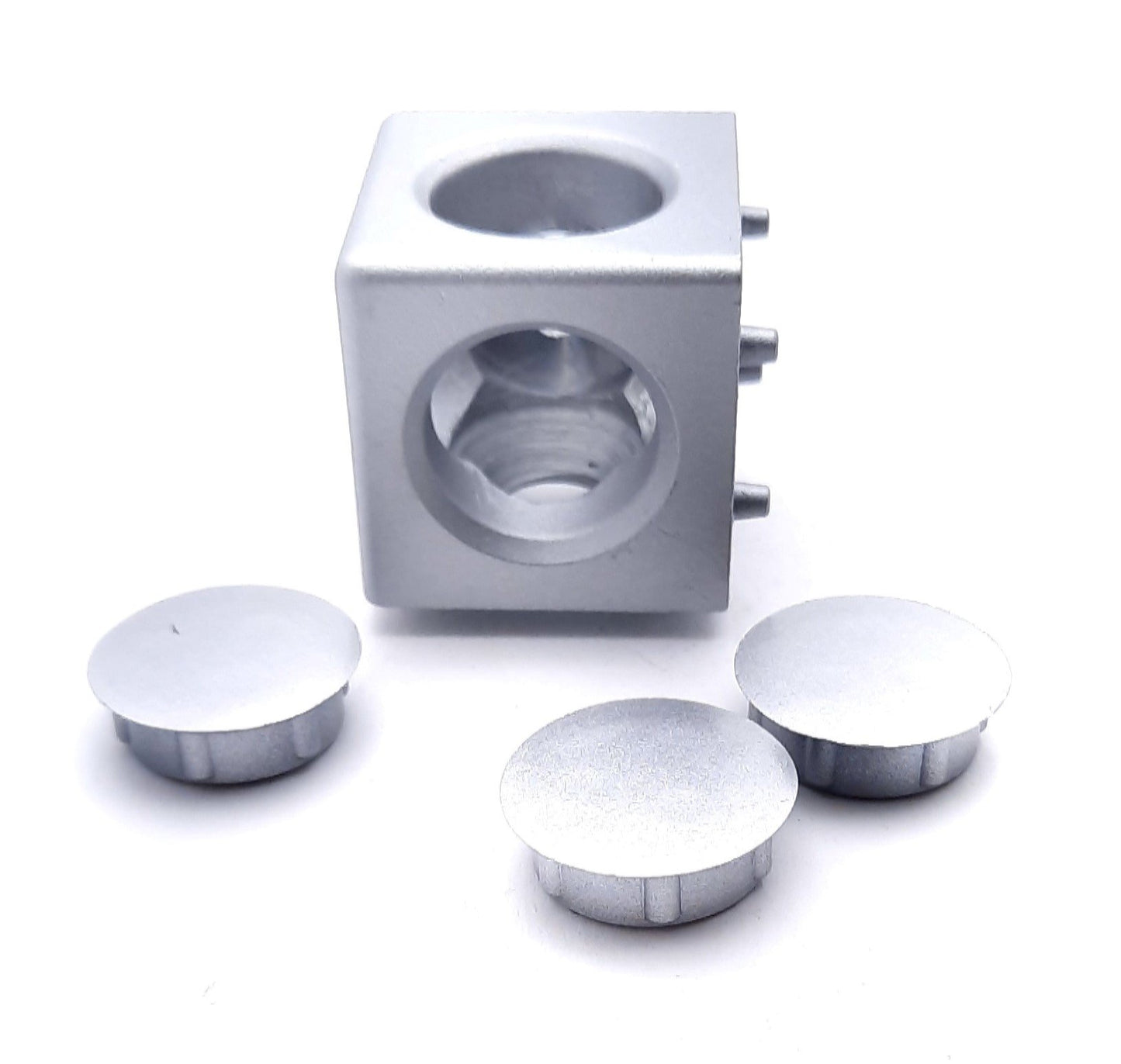 New Lot of 4 80/20 14171 Light Squared Corner Connector 3 way 30 Series 30mm x 30mm