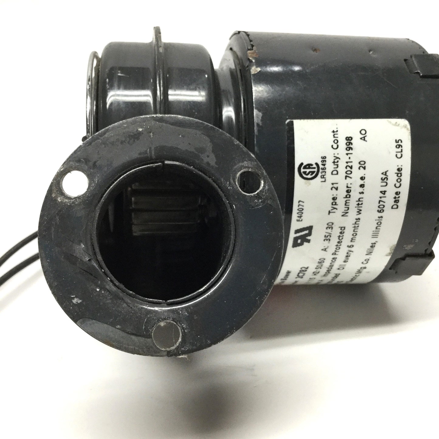 Used Dayton 2C782 Centrifugal Fan Ø1.25" Blower Motor 115VAC, 3160RPM, 1/250HP