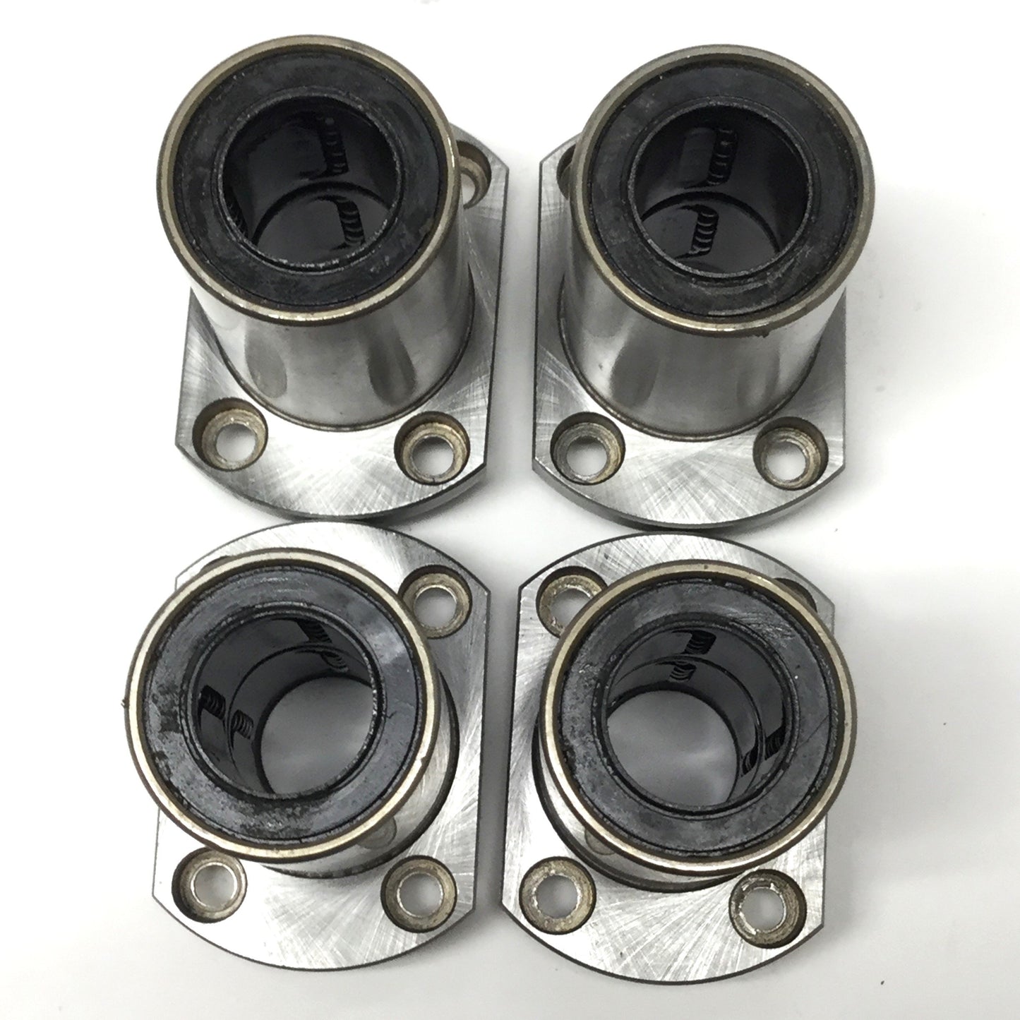 Used Lot of 4 Misumi LHICD16 Linear Ball Bearing, Pilot Center Flanged, Ø16mm Bore