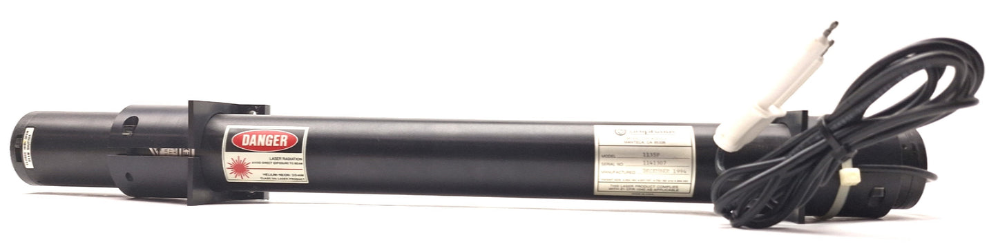 Used Uniphase 1135P HeNe LASER Tube, ø0.68mm, 10mW, 632nm, 1.2mrad, 3100VDC 6.5mA