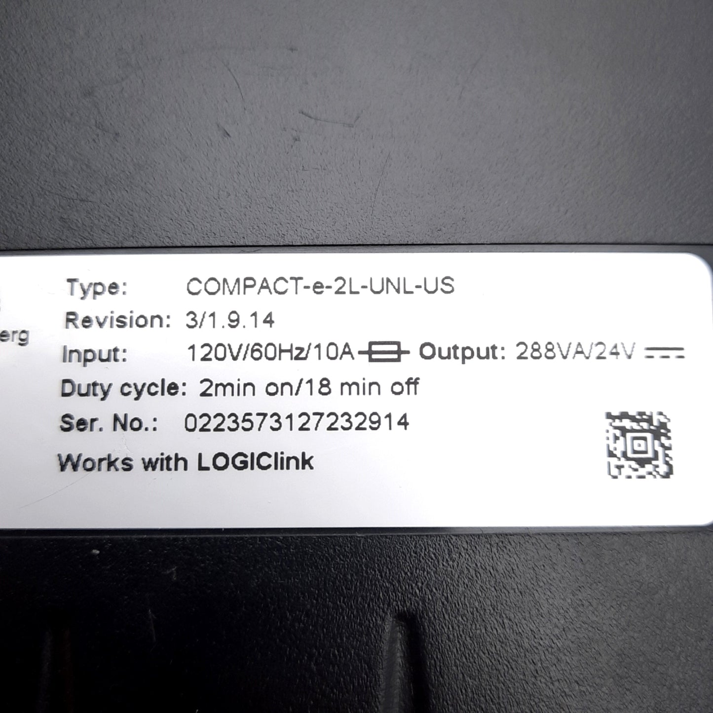 Used LOGICDATA COMPACT-e-2L-UNL-US Control Unit For Height-Adjustable Desk, 120VAC