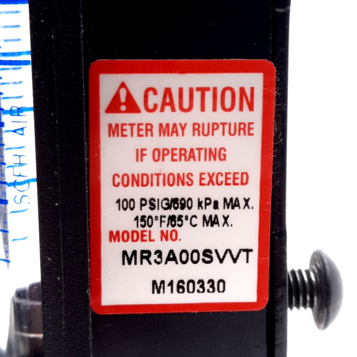 Used Brooks Instruments MR3A00SVVT Flow Meter 0.1-1 SCFM, 100PSIG, 150°F Max, NPT1/8