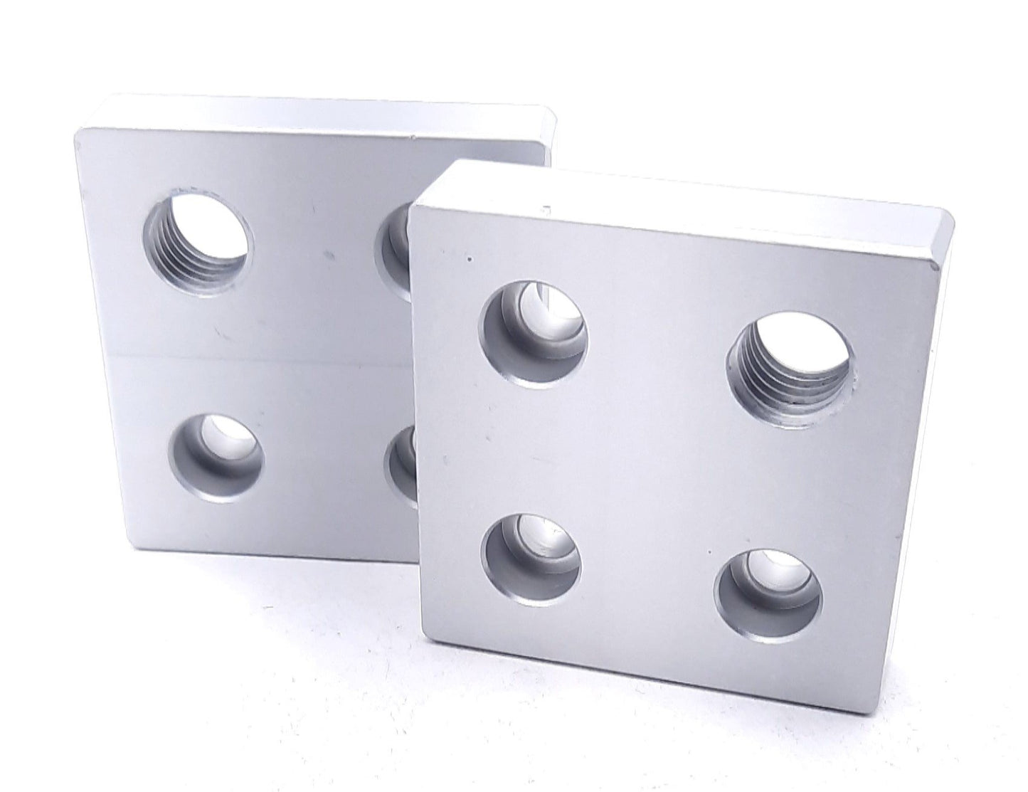 New Lot of 2 80/20 2363 Offset Tap Base Plate 2.00"x2.00" w/1/2-13 Corner Tap