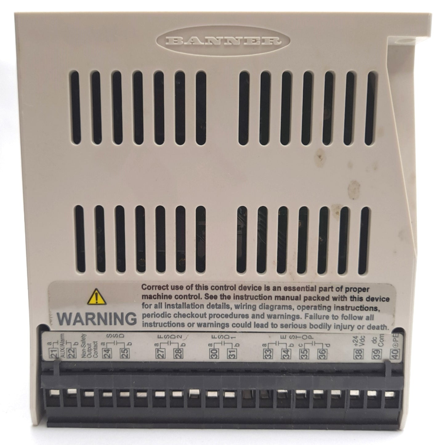 Used Banner USDINT-2T2 Micro-Screen Safety Light Curtain Controller 24VDC Max 1.5A