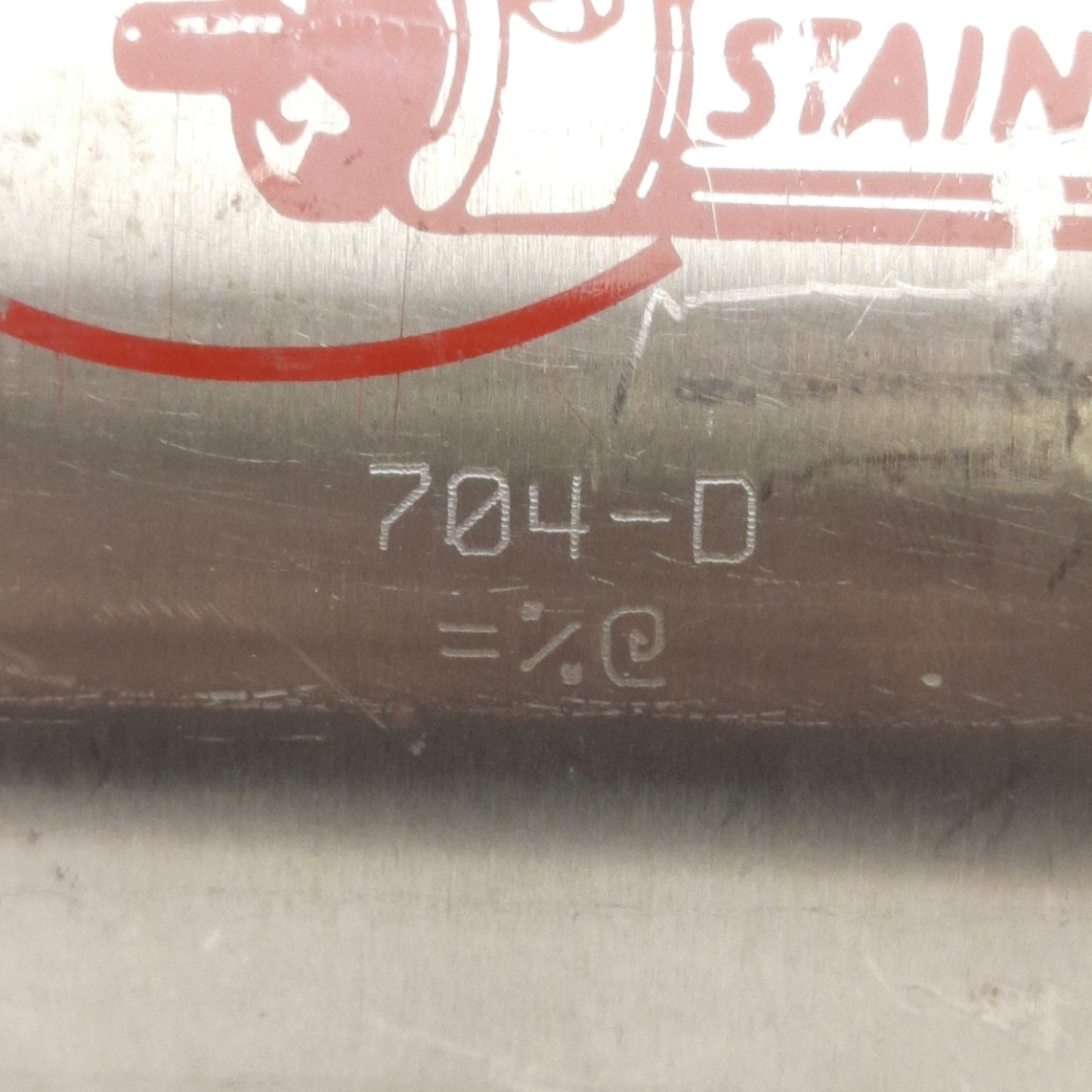 Used Bimba 704-D Pneumatic Cylinder, 3in Bore, 4in Stroke, 3/8in NPT, 250Psi, *Cut*