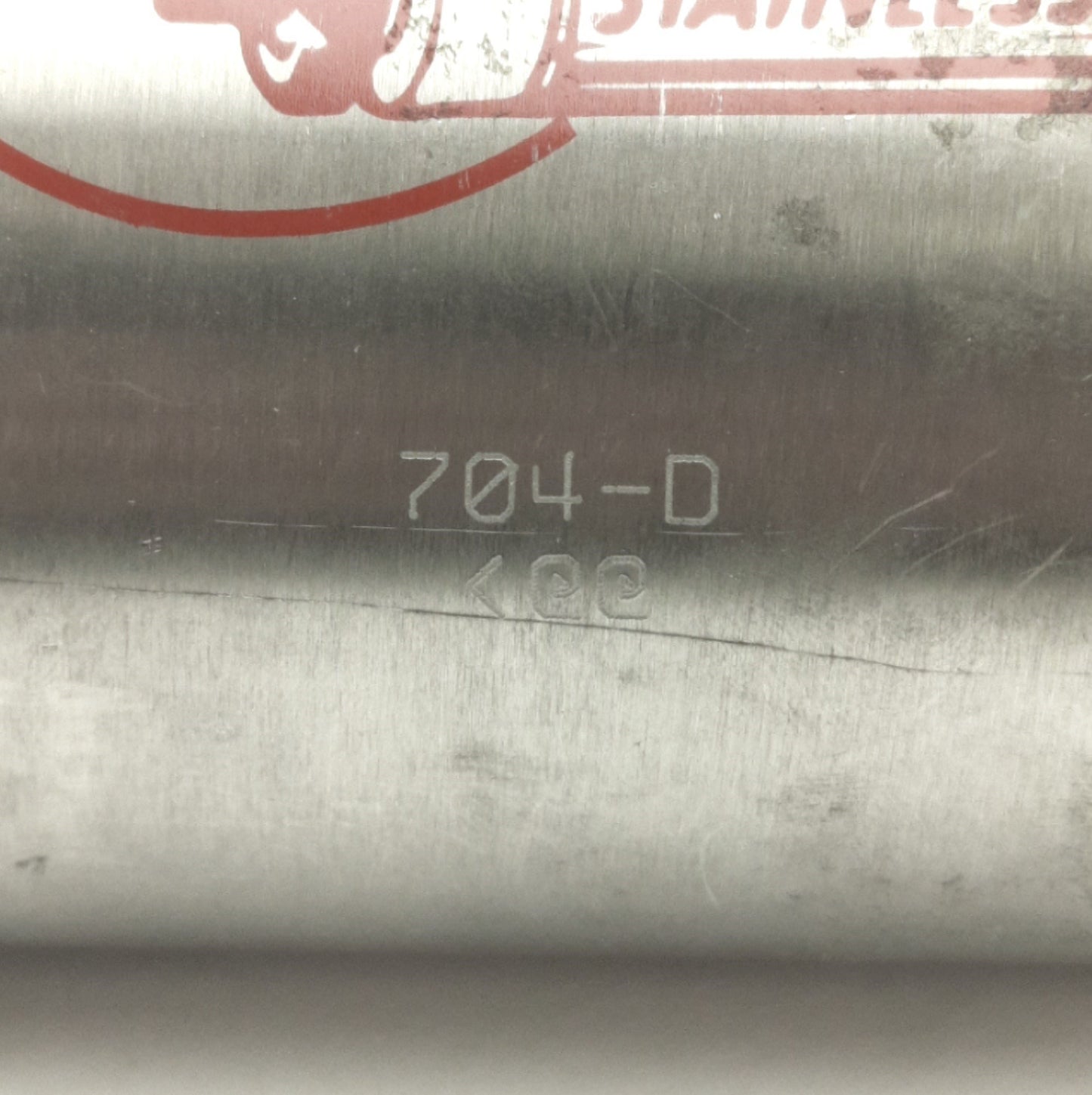 Used Bimba 704-D Pneumatic Cylinder, 3in Bore, 4in Stroke, 3/8in NPT, 250psi
