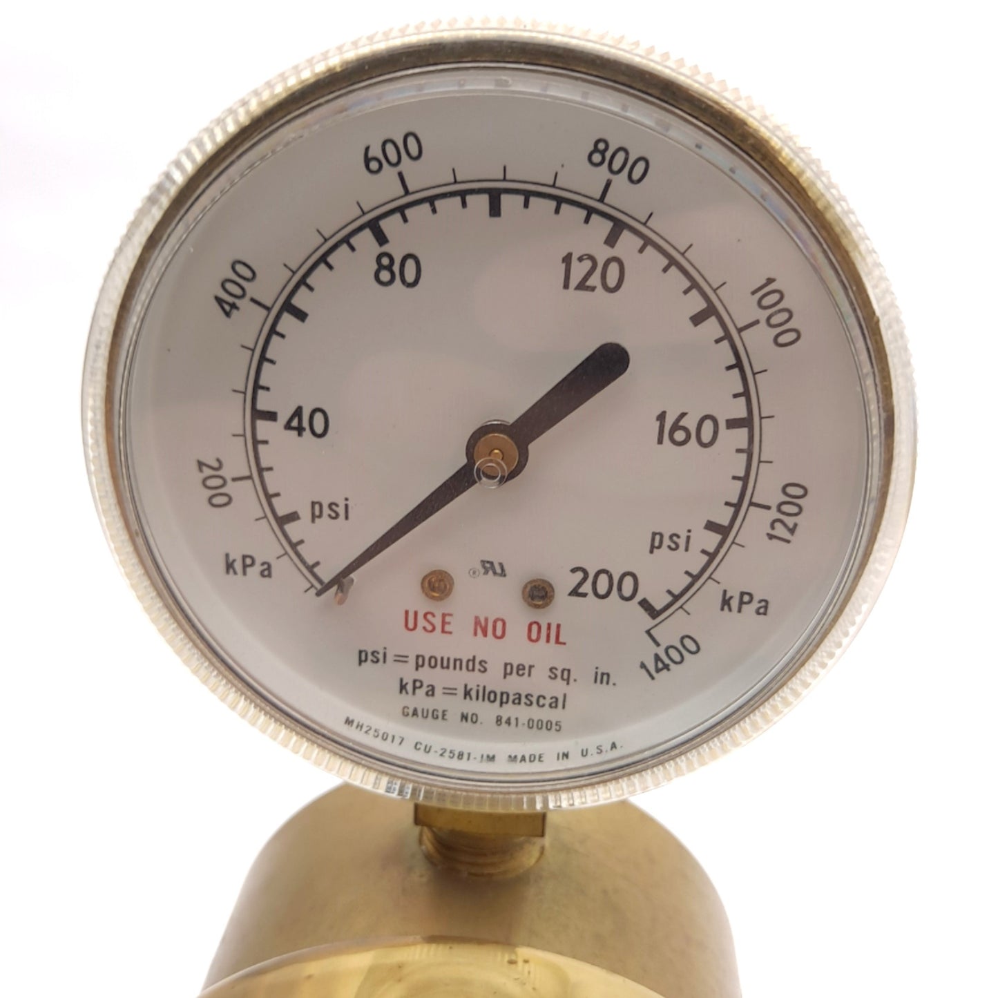 Used ESAB R-6703 22236 Pressure Regulator, 400psig In, 150psig Out, 1/2in NPT