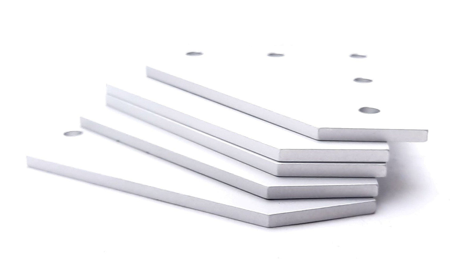 New – Open box Lot of 5 80/20 30-4351 90 Degree Angled Flat Plate 30 Series 5 Hole 90mm x 90mm
