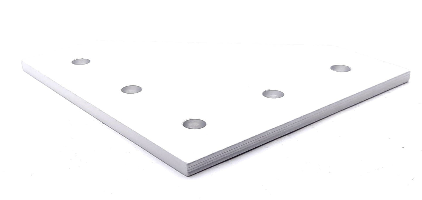 New – Open box Lot of 5 80/20 30-4351 90 Degree Angled Flat Plate 30 Series 5 Hole 90mm x 90mm