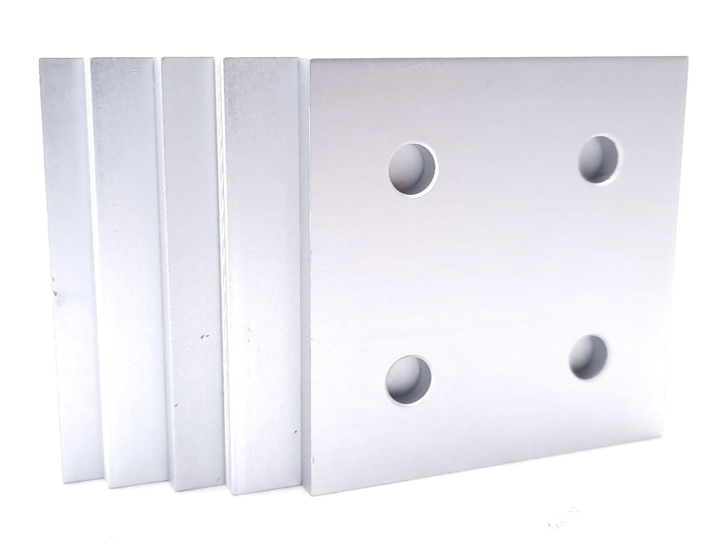New Lot of 5 80/20 30-4367 Aluminum Square Flat Plate 30 Series 4 Hole 60mm x 60mm