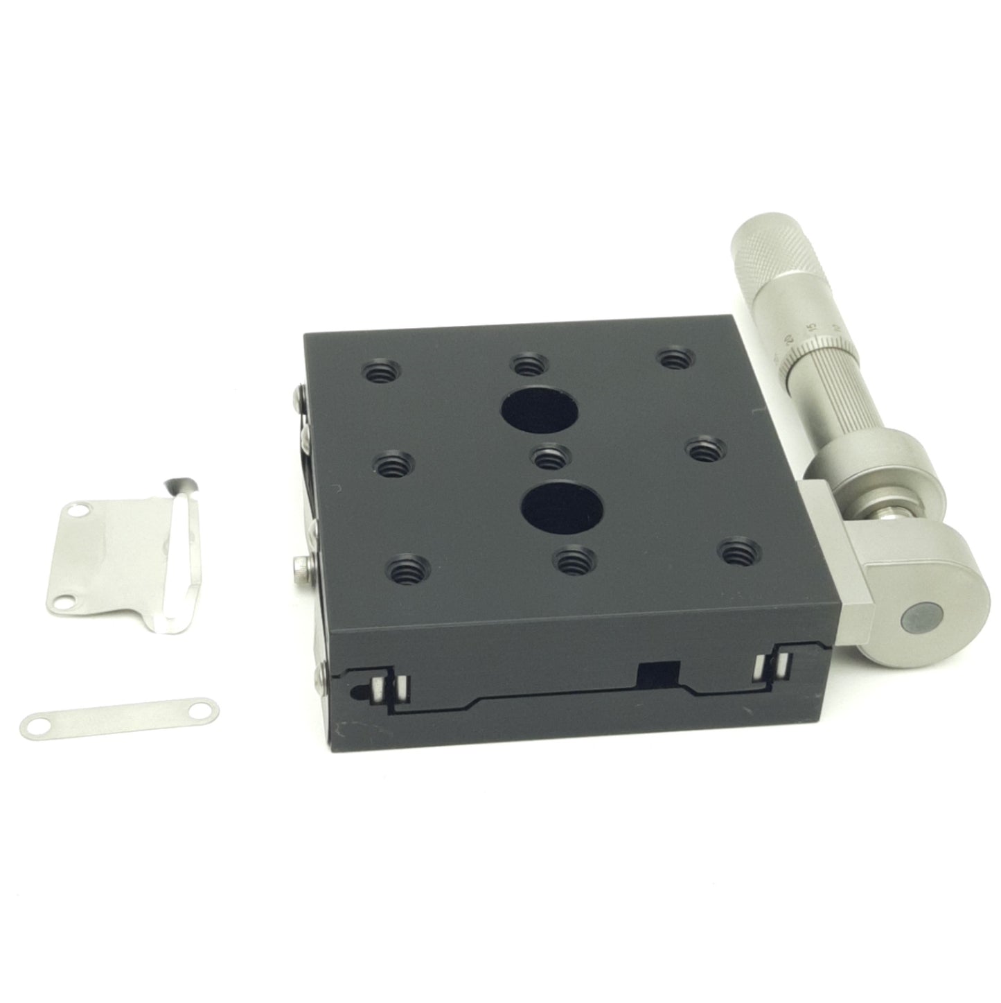 Used Newport 423 Low-Profile Linear Stage, 1" Travel, w/ 25mm Micrometer *Bent Bezel*