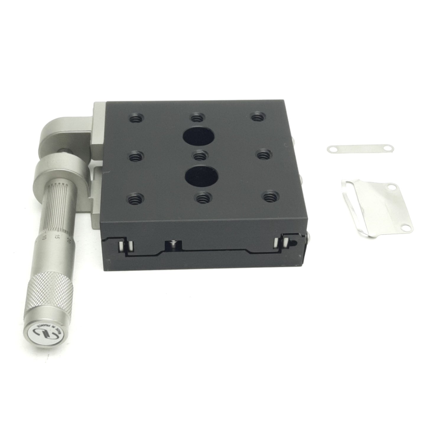 Used Newport 423 Low-Profile Linear Stage, 1" Travel, w/ 25mm Micrometer *Bent Bezel*