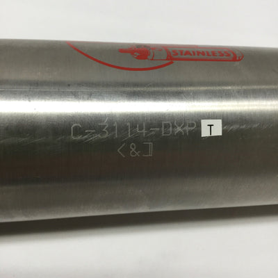 Used Bimba C-3114-DXP Double-Acting Air Cylinder Ø2" Bore, 14" Stroke, 1/4" NPT