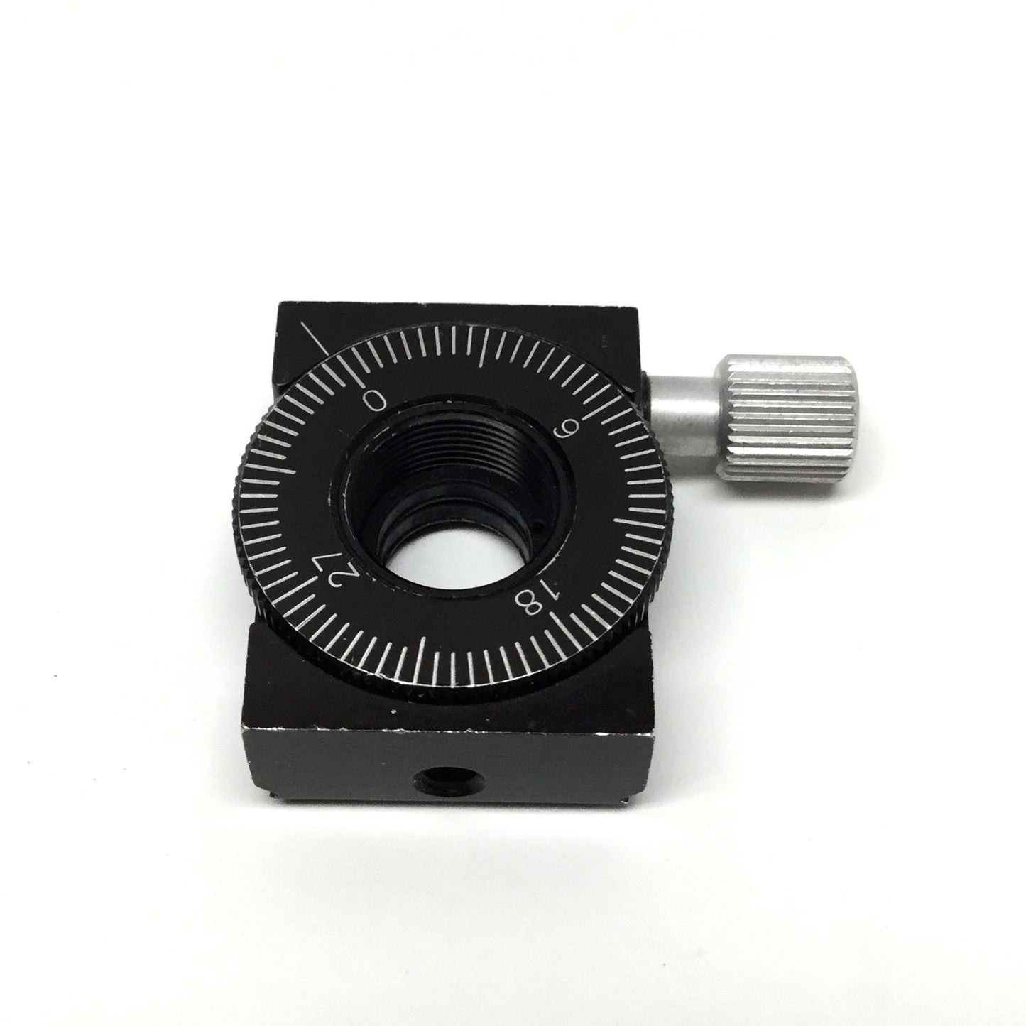 Used Newport MT-RS Rotational Mount for 1/2" Optics, 360°, 5° Grads, Ø10mm Aperture