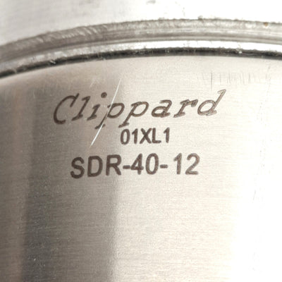 Used Clippard SDR-40-12 Pneumatic Cylinder 2.5in Bore, 12in Stroke, 250psig, 1/4" NPT