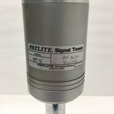 Used Patlite ST-V Stack Light Signal Tower 24V AC/DC Red, Amber, Green, Blue Lenses