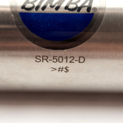 Used Bimba SR-5012-D Pneumatic Cylinder, ø2.5in Bore, 12in stroke, 250PSI, 1/4in NPT