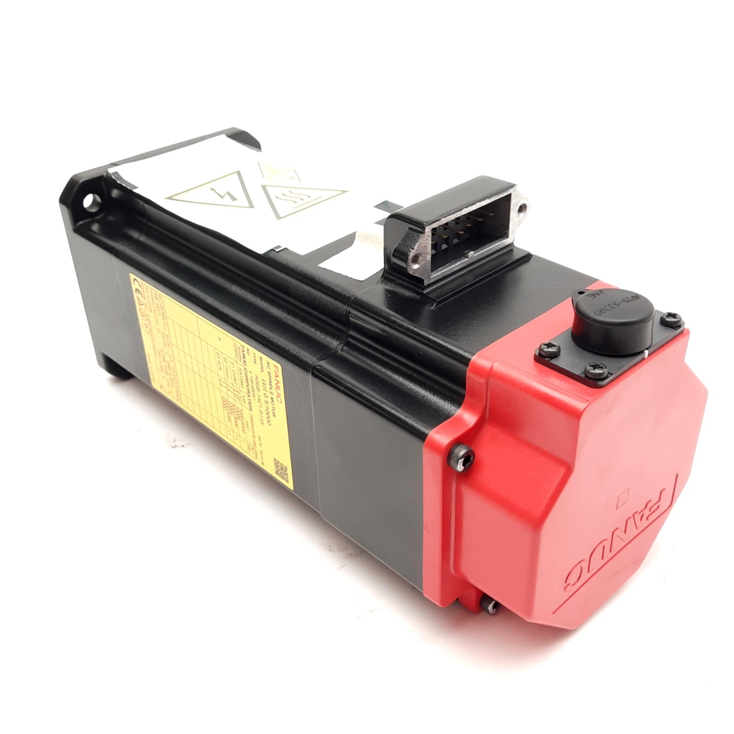 New Fanuc A06B-1401-B155 AC Spindle Motor, 4-Pole, 3PH 85-220VAC, 3.6x3.6in Flange