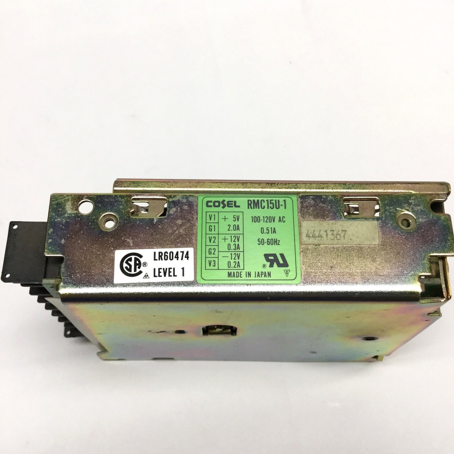 Used Cosel RMC15U-1 Triple Output Power Supply 100-120VAC In, 5V/+12V/-12V Out 15W