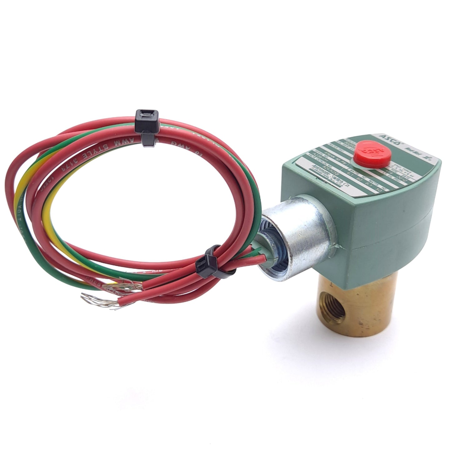 Used ASCO 8263G53 Red-Hat Solenoid Valve, Normally Closed, Steam 50psi, 1/4in NPT