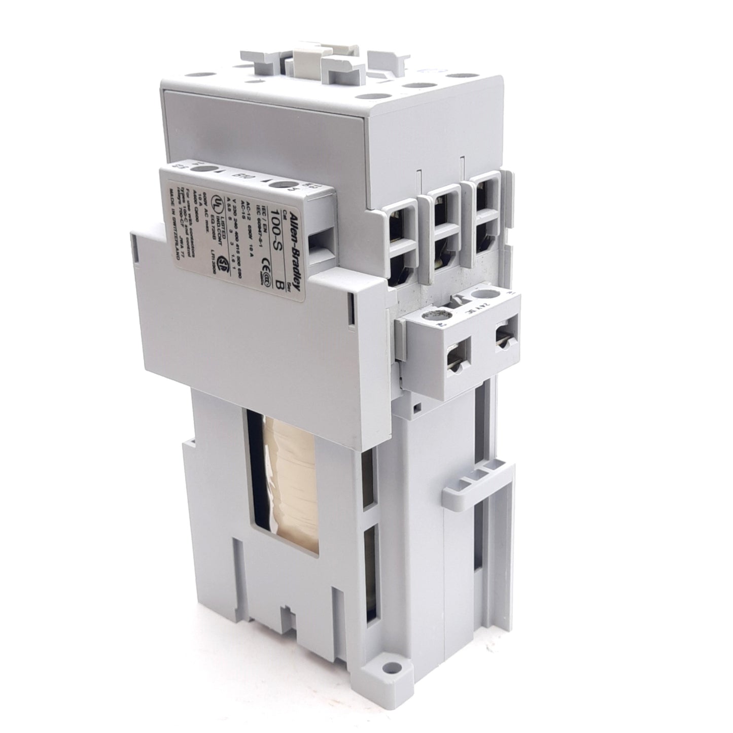 New Allen Bradley 100-C30ZJ10 Contactor, 3-Pole, N.O. Aux, 600VAC 30A, 24VDC Coil