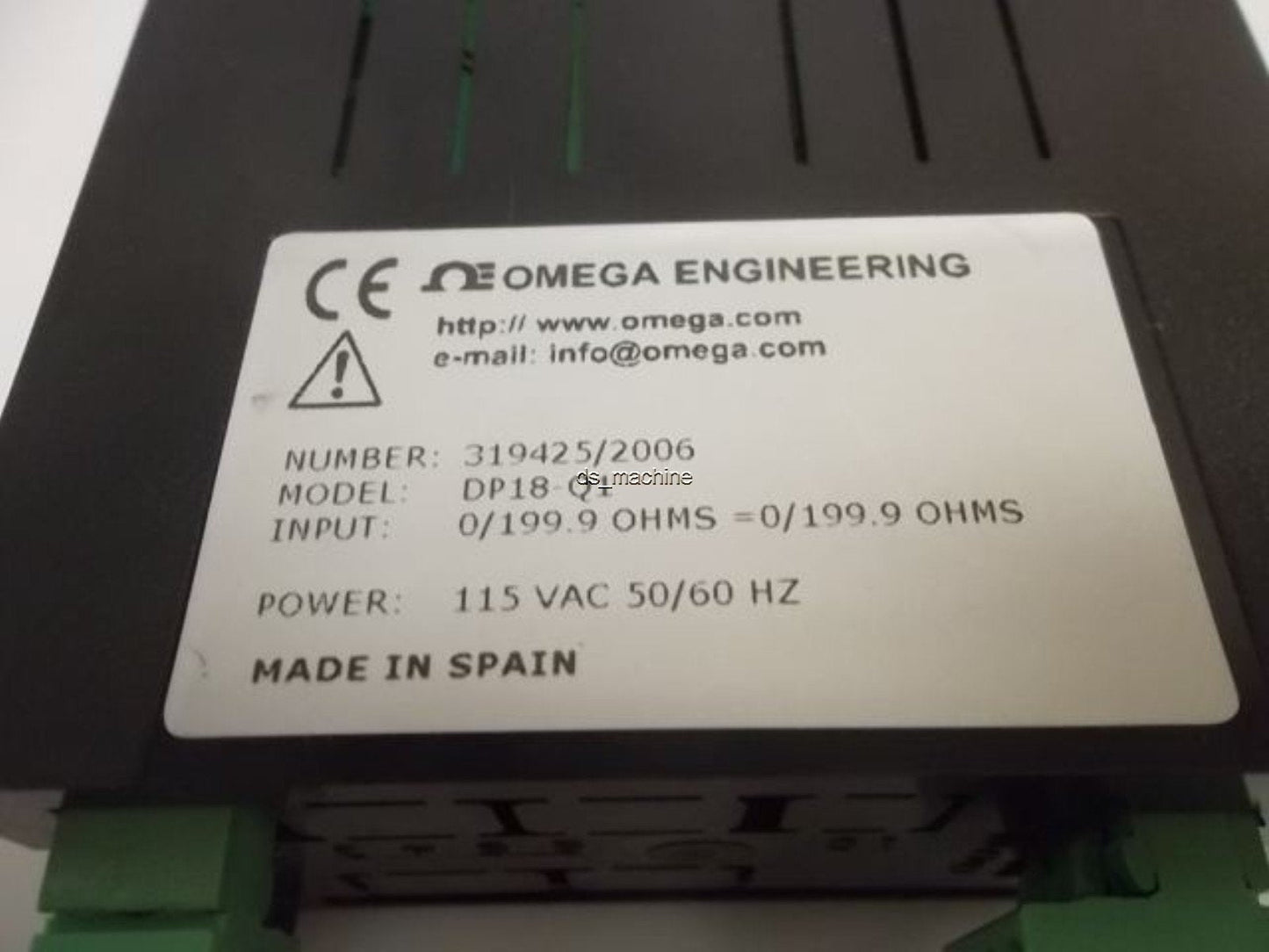 Used Omega DP18-Q1 Digital Panel Meter, Voltage: 115VAC 50/60Hz, Input: 0/199.9 OHMS