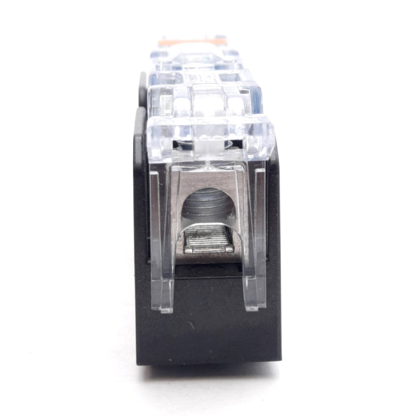 Used Bussmann BCM603-xC Class CC Stackable Fuse Block, LED, 600VAC 30A, DIN Rail