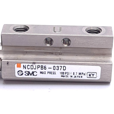 Used Lot of 2 SMC NCDJPB6-037D Pin Cylinder, ø1/4in Bore, 3/8in Stroke, 100psi Max