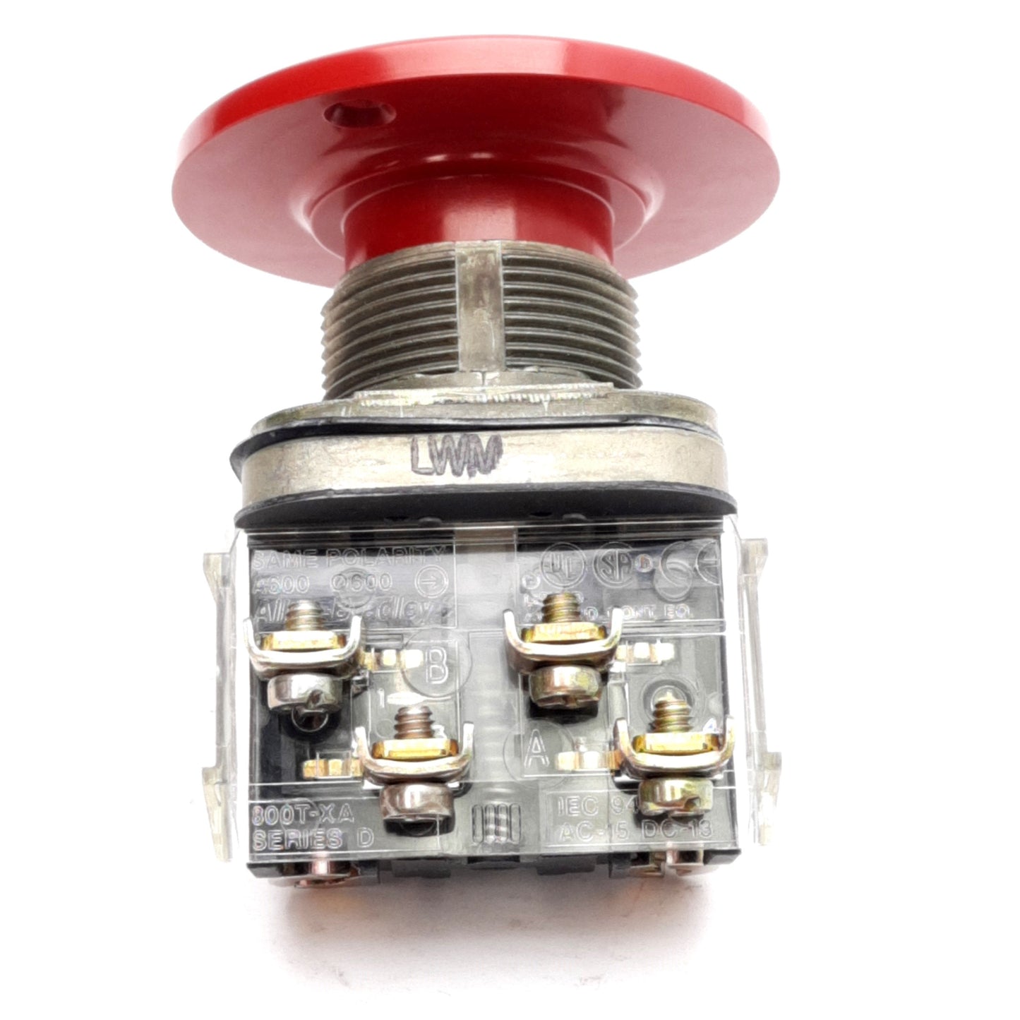 New Allen Bradley 800T-D6JA Momentary Pushbutton, Red, ø30.5mm, 1NO+1NC, 600V 10A
