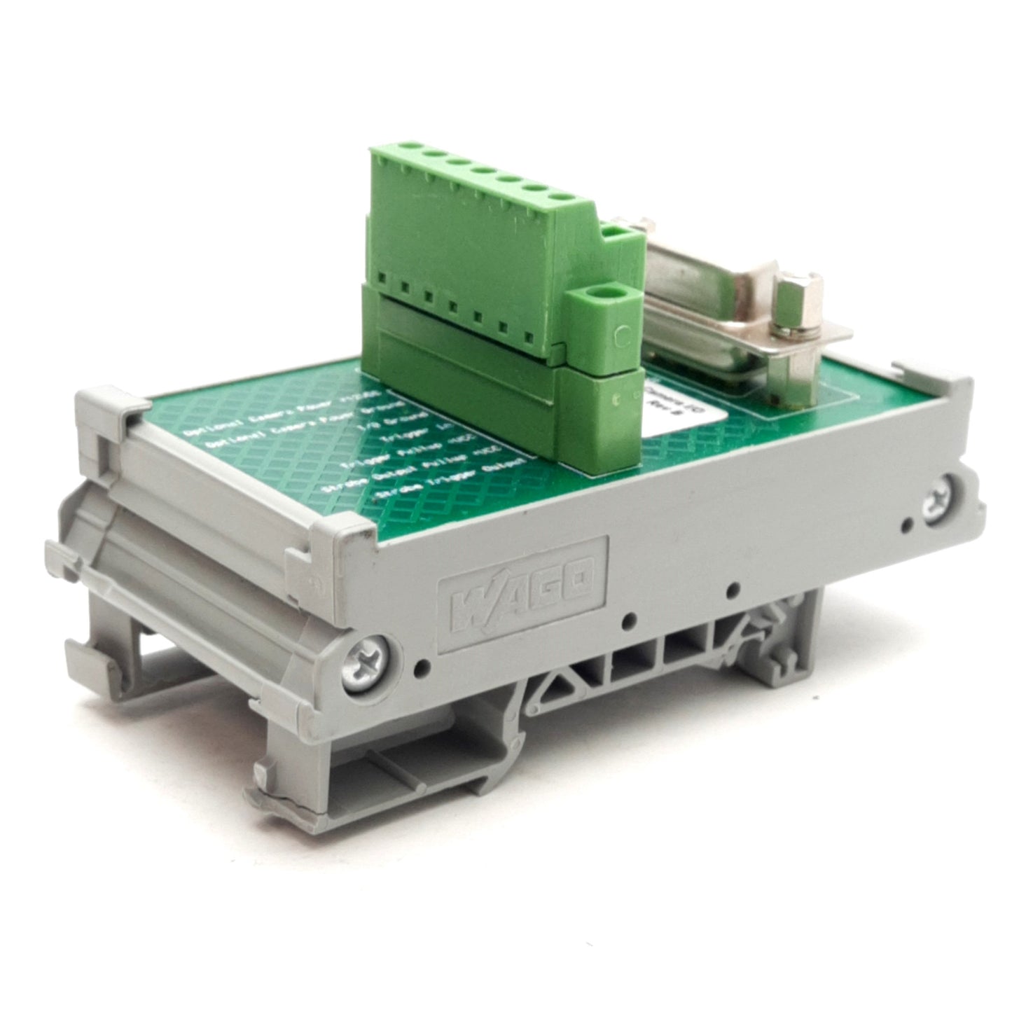 Used Datalogic 661-0399 M1XX Camera I/O Board, 9-Pin D-Sub Female, 7-Terminals