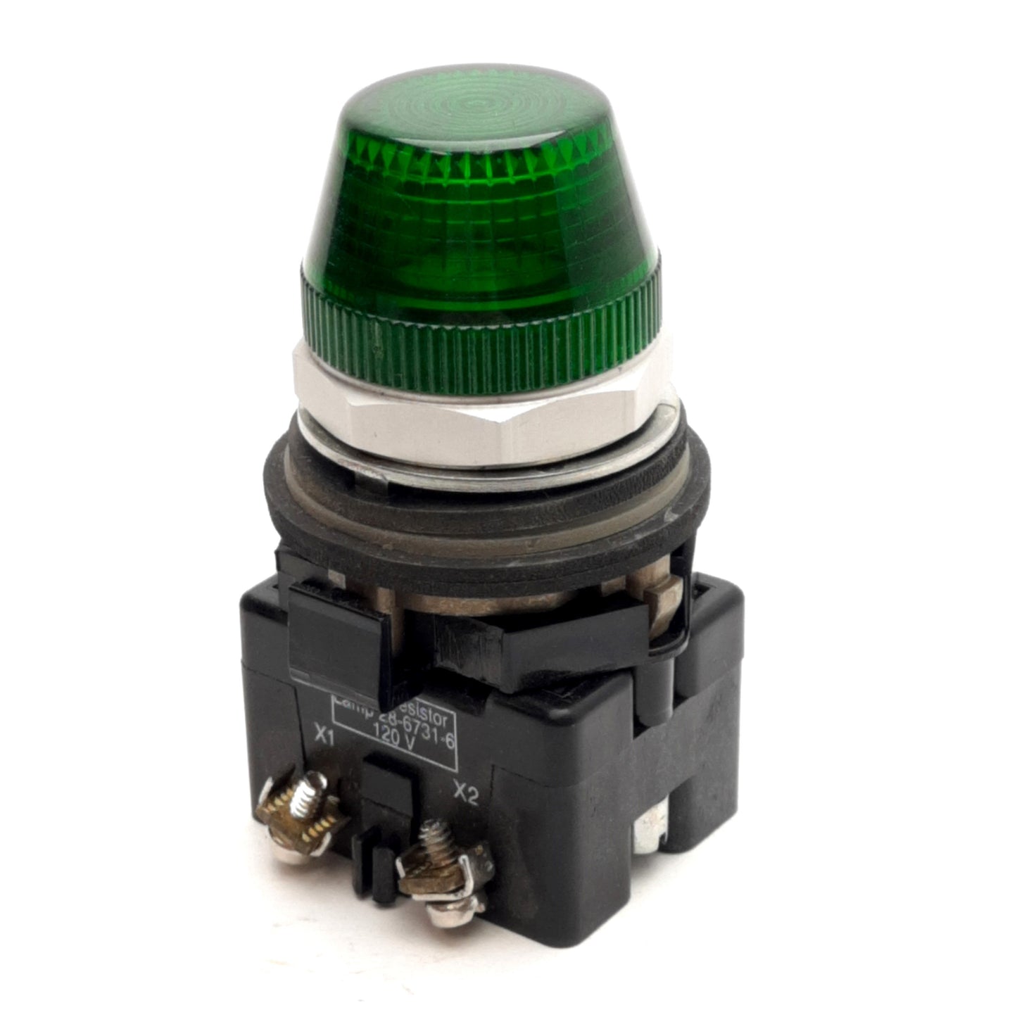 Used Eaton HT8HFGV7 HT800 Green Pilot Light, ø30.5mm, Watertight/Oiltight, 120VAC/DC
