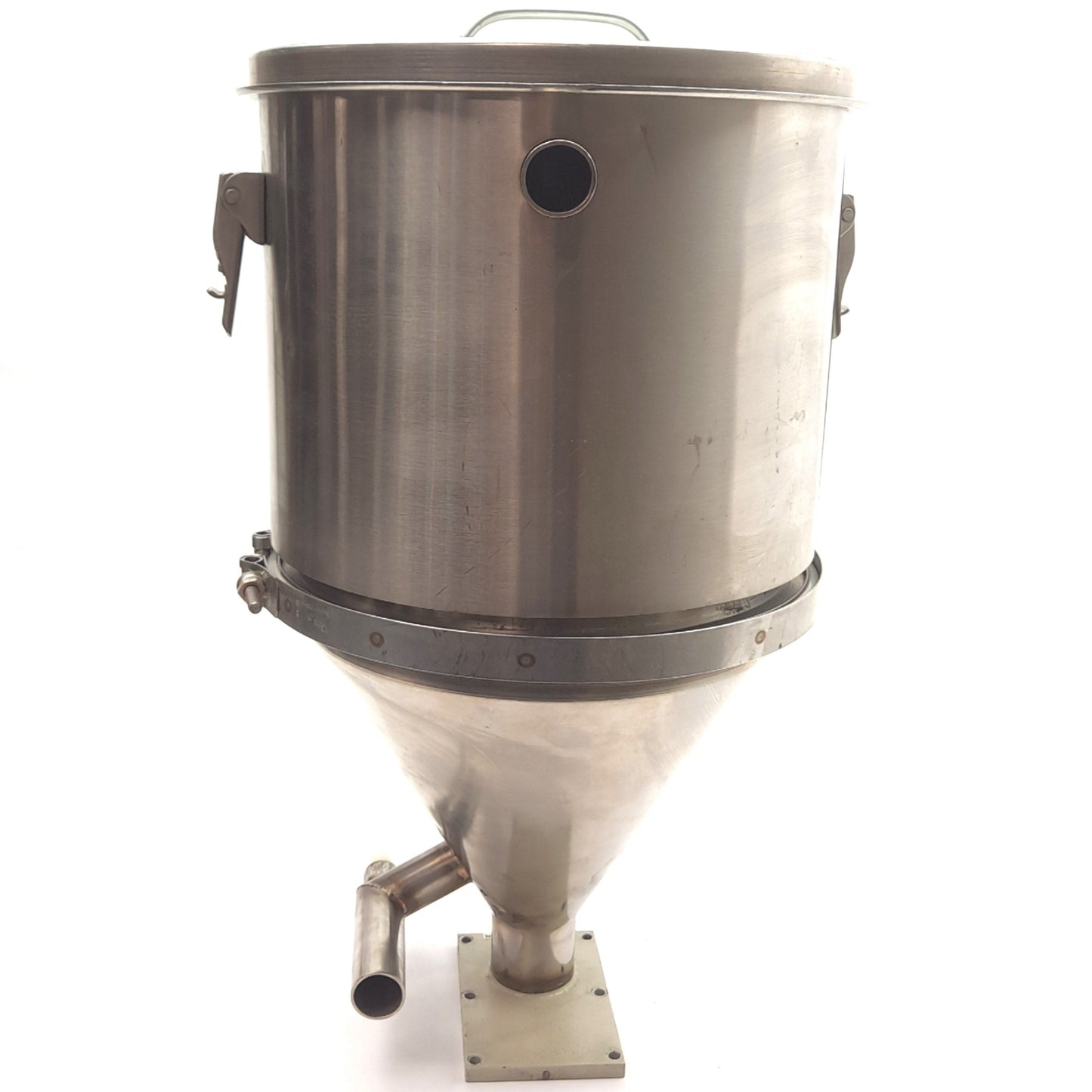 Used Dri-Air RH15 Drying Hopper, 15lb Capacity, ø2in Feed Hole *Modified Diffuser*