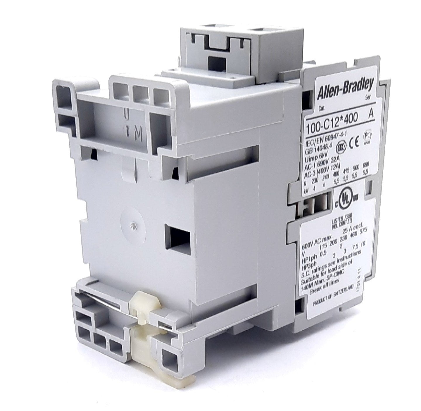 New Allen Bradley 100-C12D400 Contactor 4 Pole, 4 N.O, 12A, 110V 50Hz 120V 60Hz