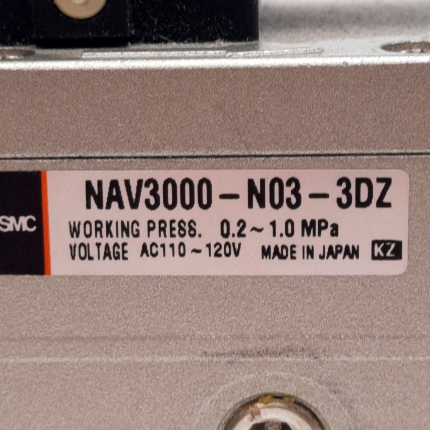 Used SMC NAV3000-N02-3DZ Soft Start-Up Valve, 0.2-1.0MPa, 3/8in NPT, 110-120VAC Coil