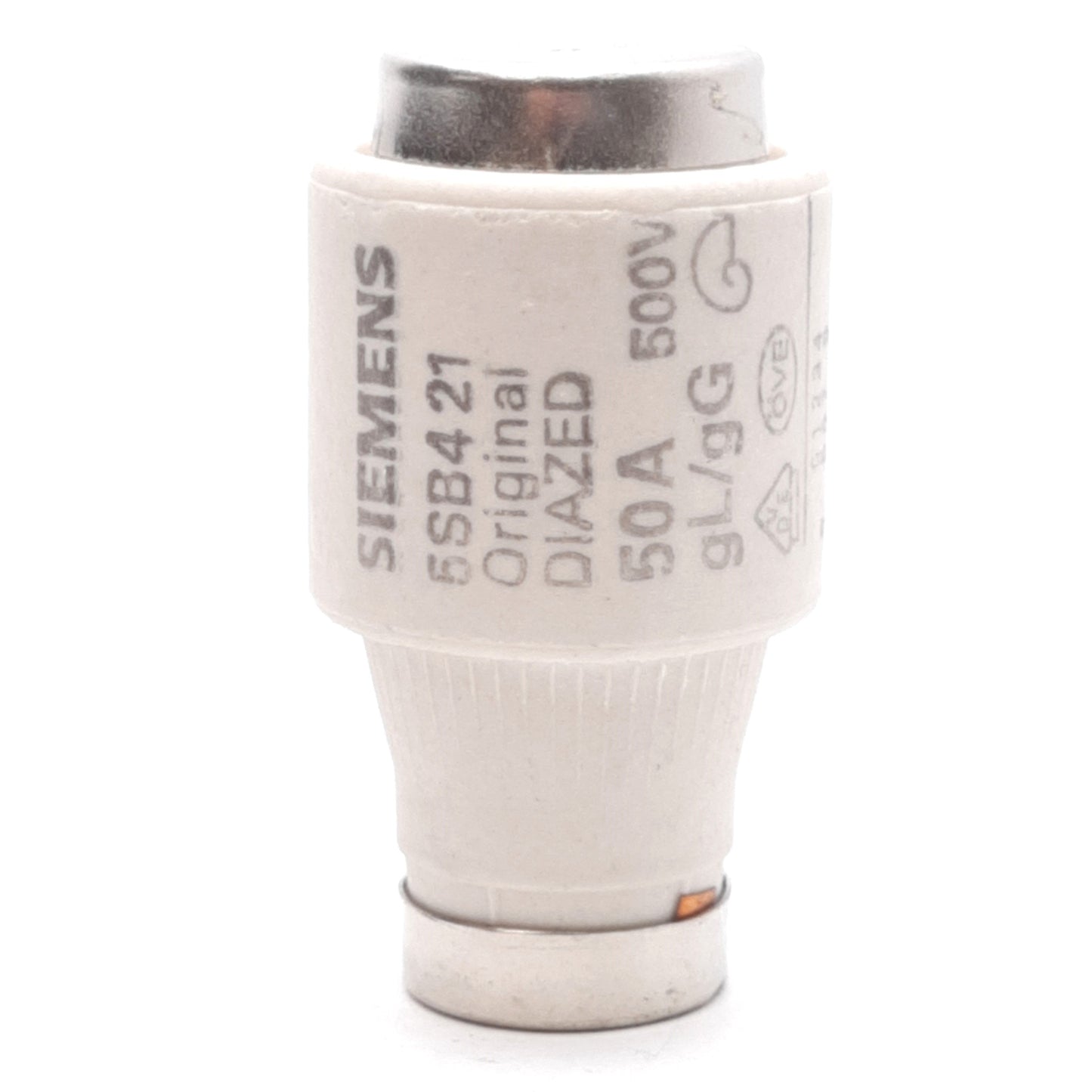 New Lot of 5 Siemens 5SB421 DIII Diazed Cartridge Fuse, Class gL/gG, 50A 500V