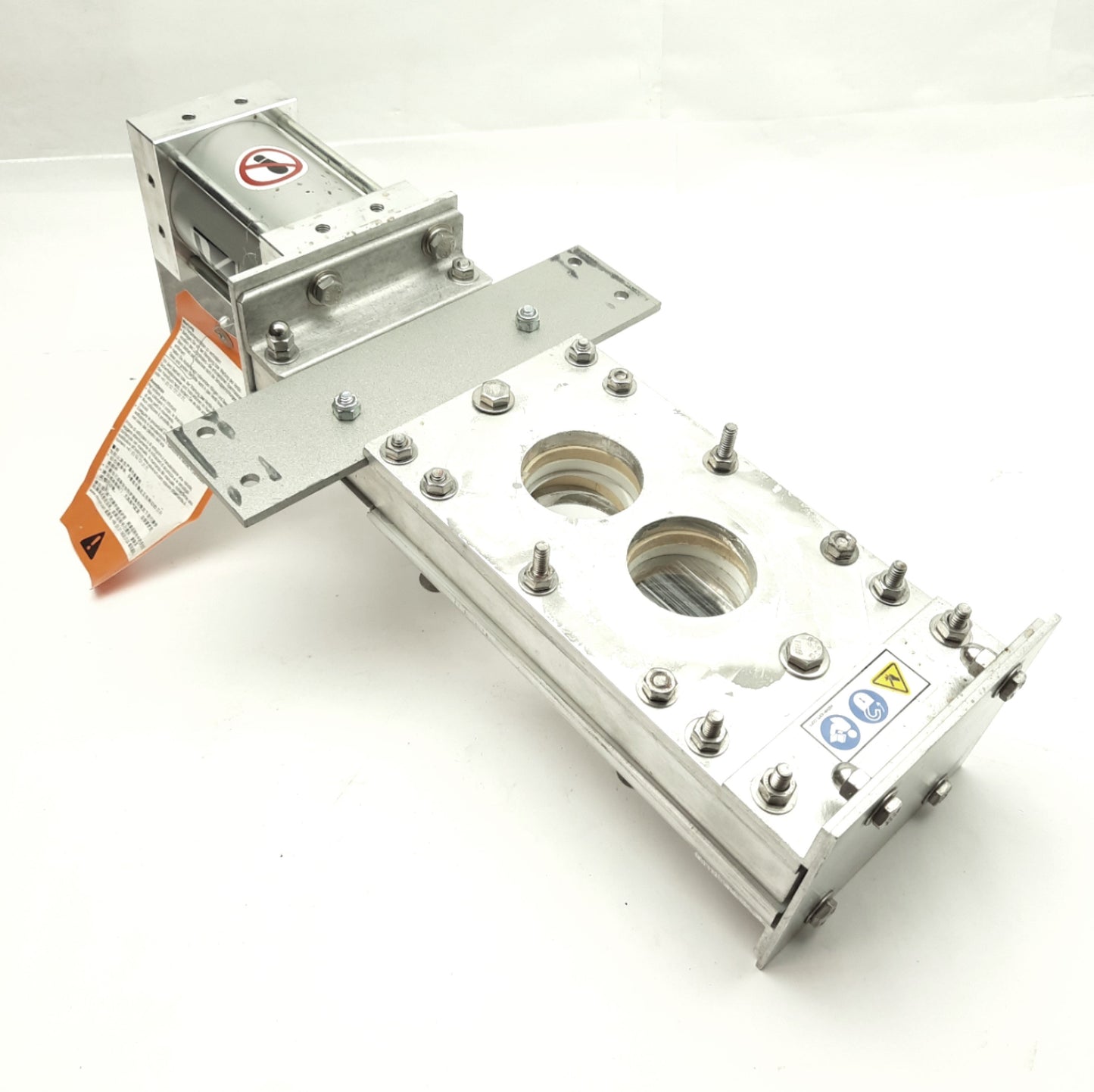 Used Salina Vortex DA2-2SSY-MG-SM1 Two Port Knife Gate Valve, 2in Diameter, 3/8in NPT