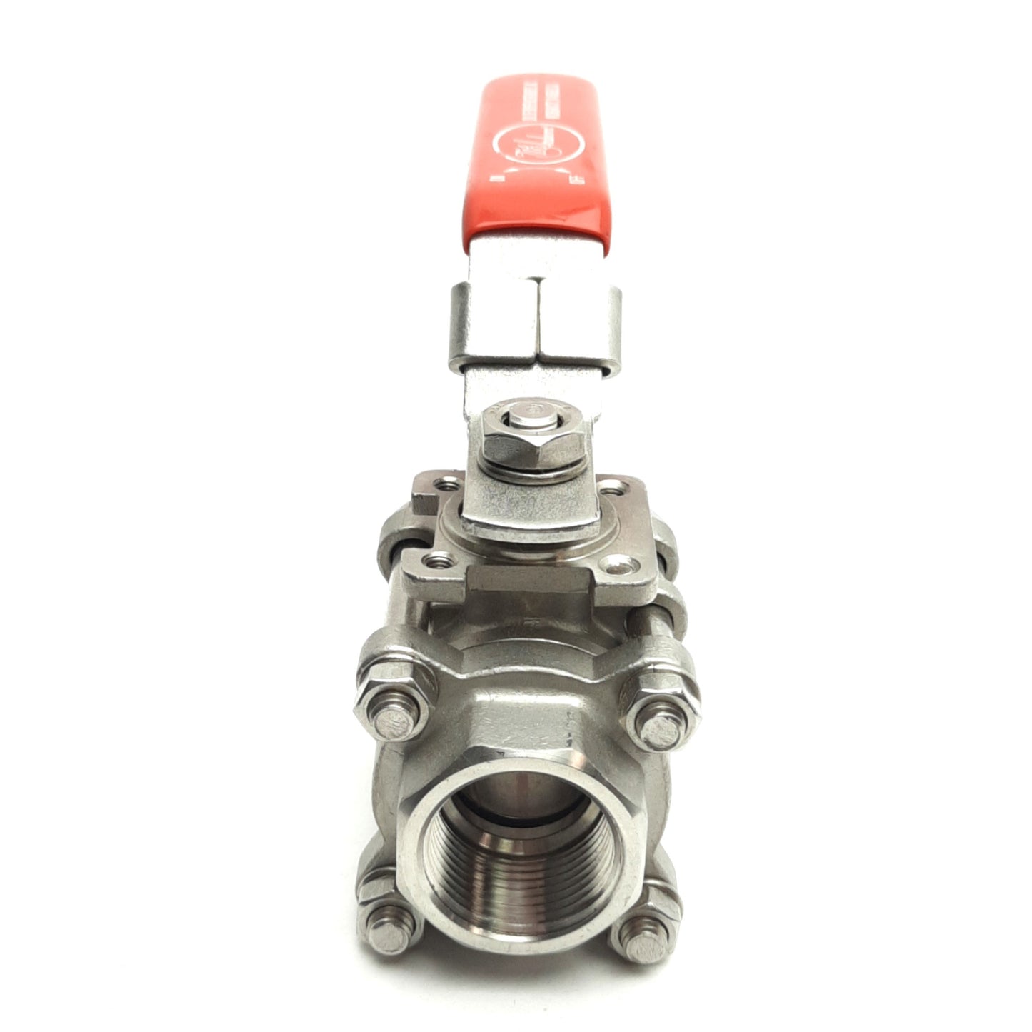 Used Dwyer 3-Piece Stainless Steel Manual Ball Valve, CF8M, 1000WOG, 1in NPT