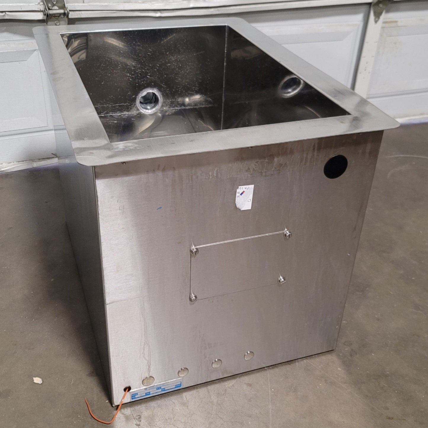 Used Crest HT-1826-SP-2 Heated Rinse Tank 33 Gallons 18"W x 26"L x 18"D 240VAC 3-Ph