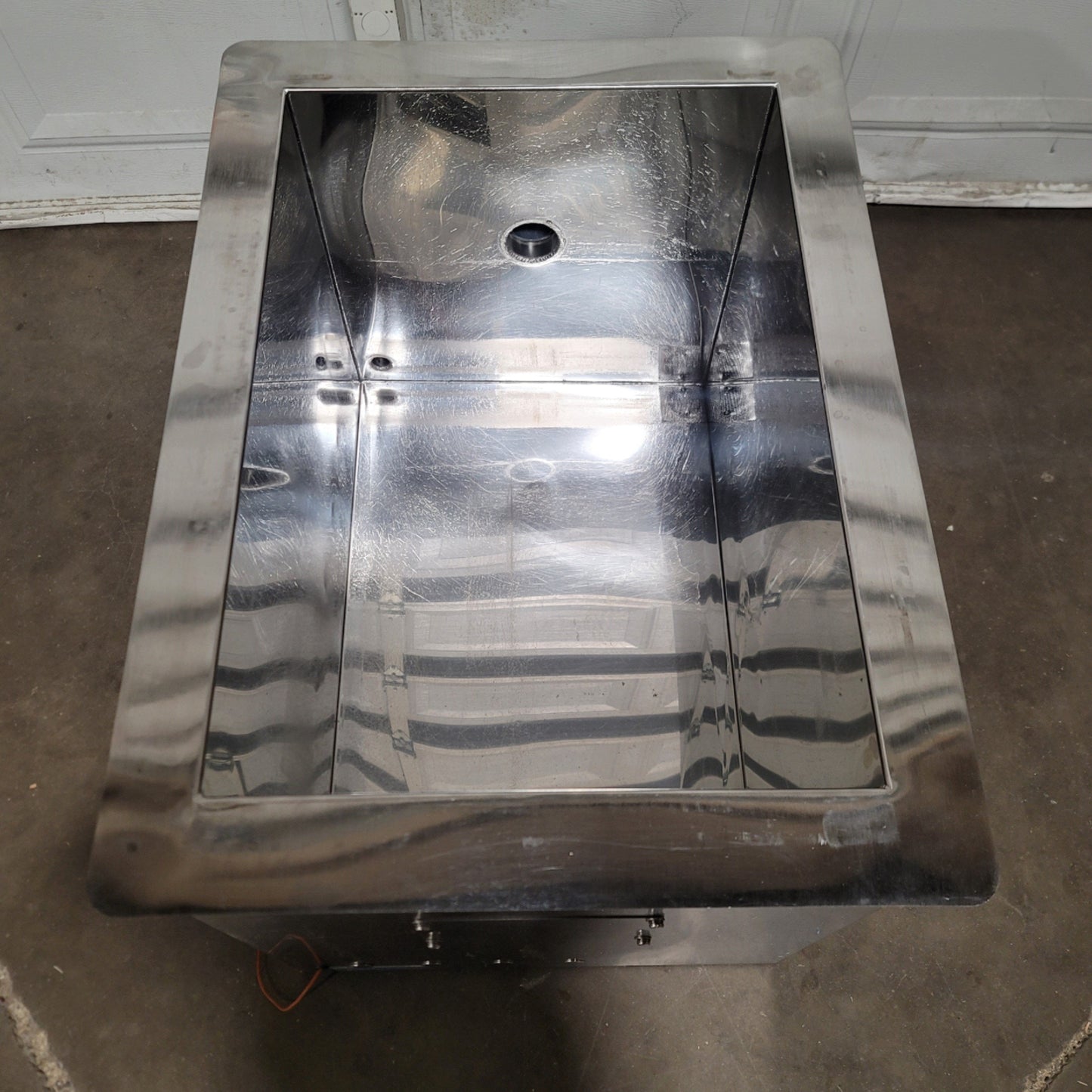 Used Crest HT-1826-SP-2 Heated Rinse Tank 33 Gallons 18"W x 26"L x 18"D 240VAC 3-Ph
