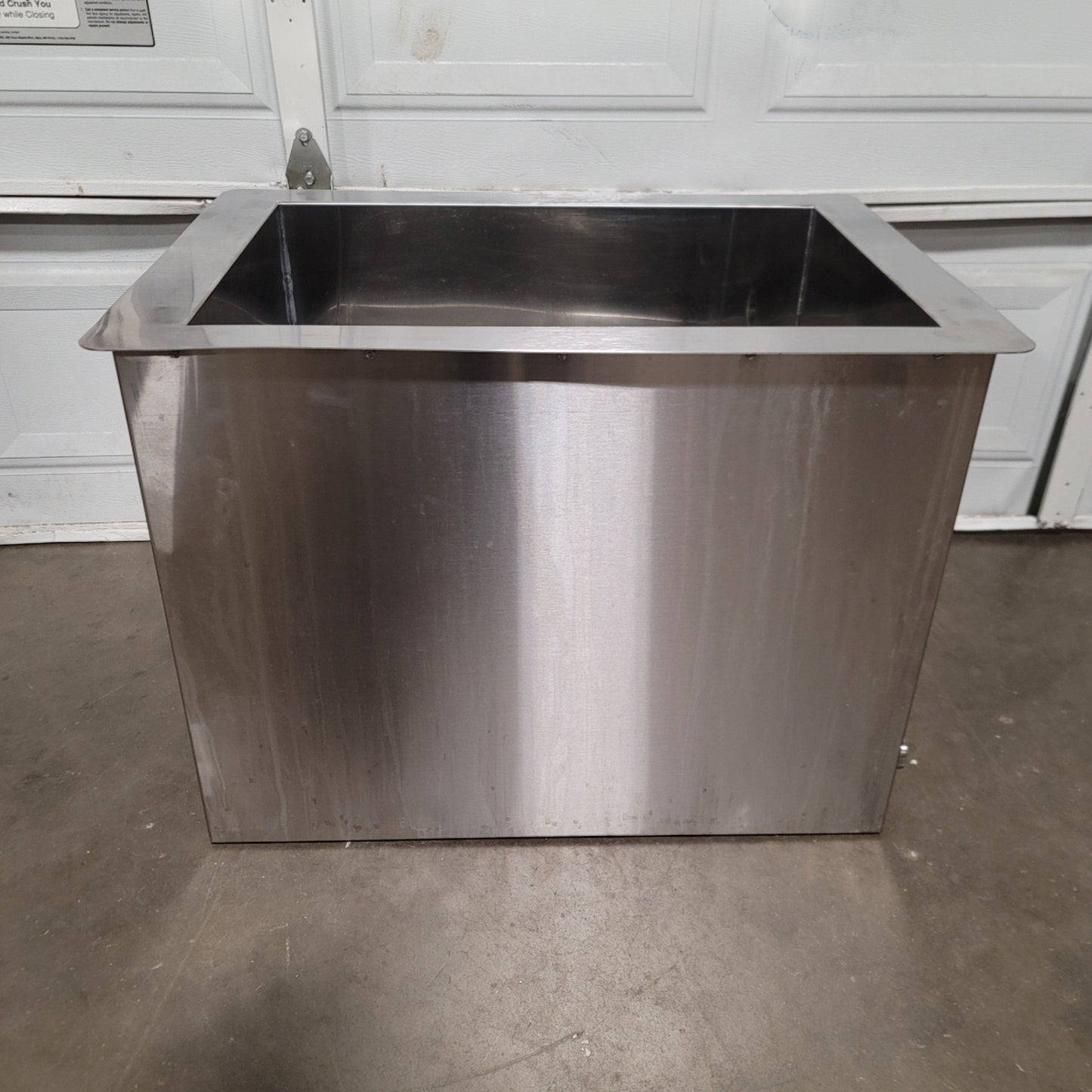 Used Crest HT-1826-SP-2 Heated Rinse Tank 33 Gallons 18"W x 26"L x 18"D 240VAC 3-Ph