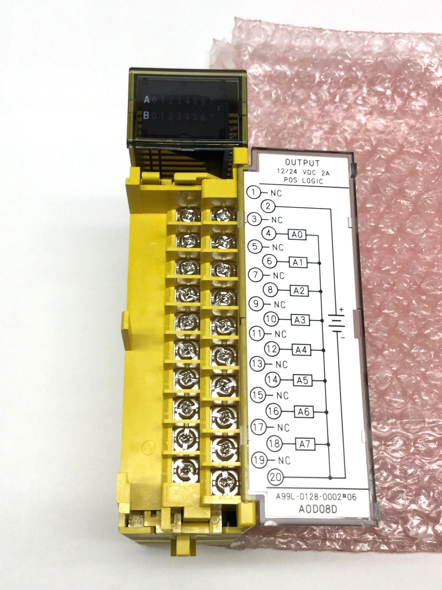 New Fanuc A03B-0819-C152 Digital Output Module, 8-Point, 12/24VDC 2A POS