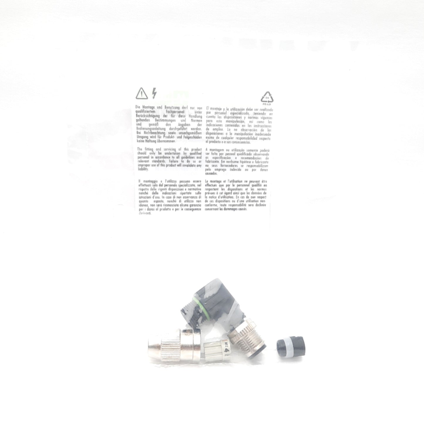 New Lot of 2 Murrelektronik 7000-12541-0000000 Connector, M12 3-Pin Male Right Angle
