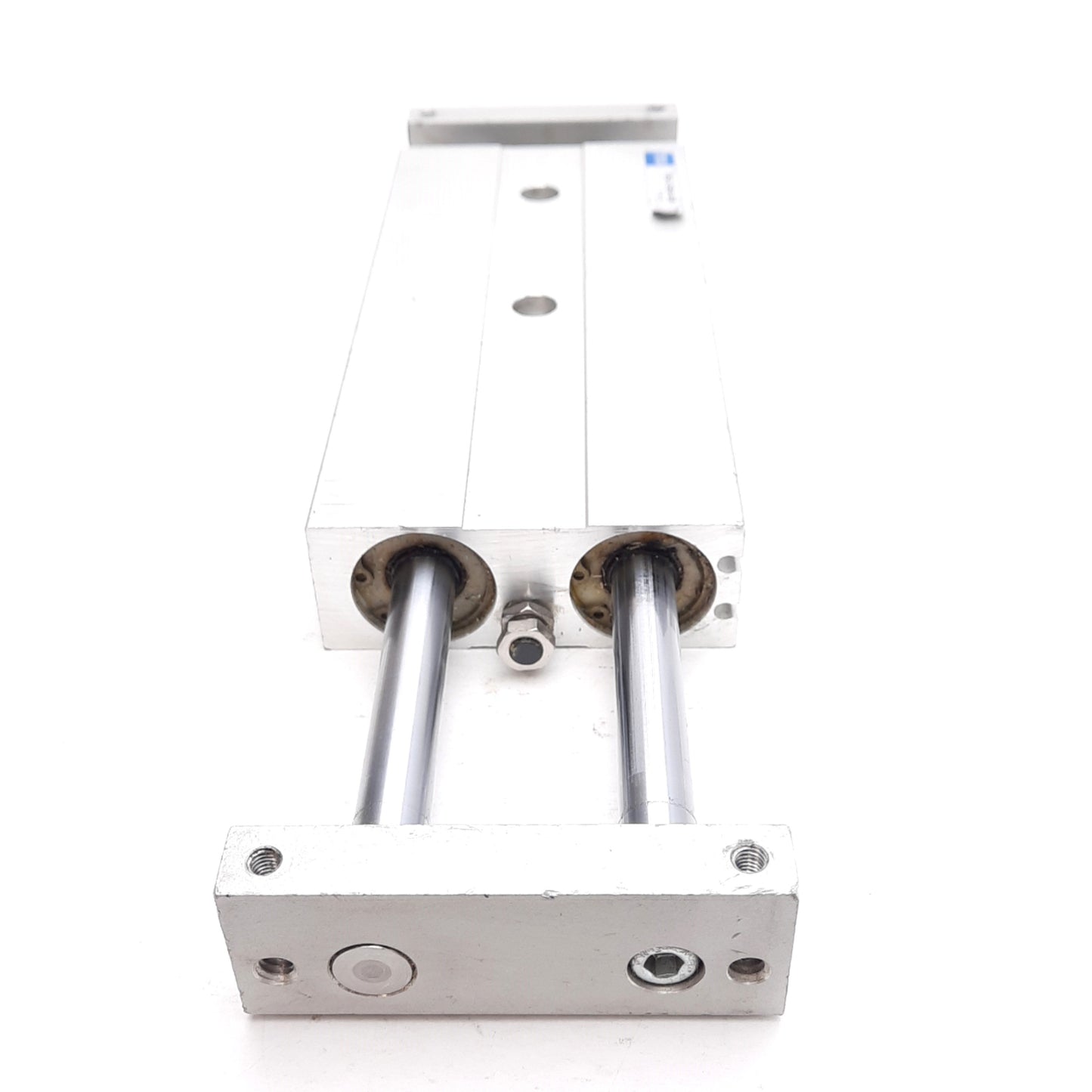 Used Bimba TBD-2560-EM Guided Cylinder, ø25mm Bore, 20mm Stroke, 140PSI, #10-32 UNF